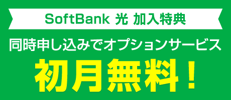 オプションサービス初月無料！
